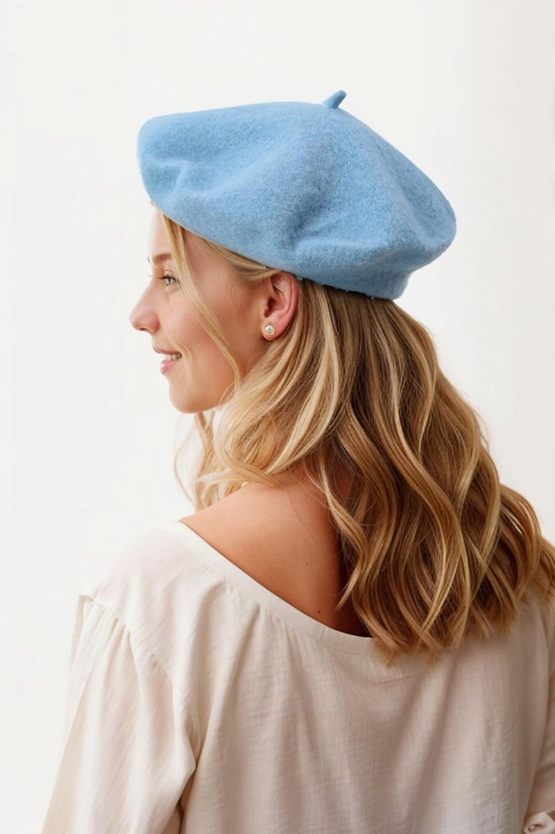 EGANO Women's ​​Beret Hats​​ - French Wool Blend Winter Cap, 70% Wool All-Season Soft ​​Beret Hats for Women​​ (Multi-Color)​ - Image 5